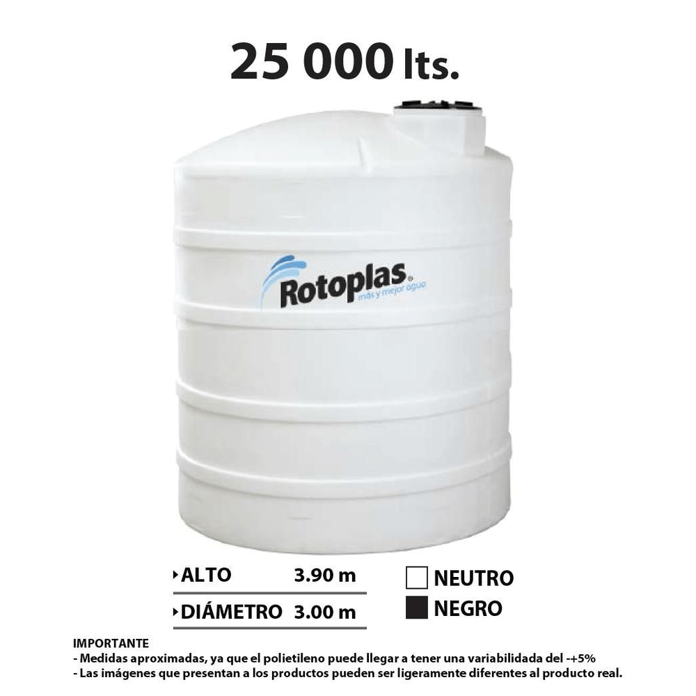 Tanque industrial rotoplas 25000 litros agua