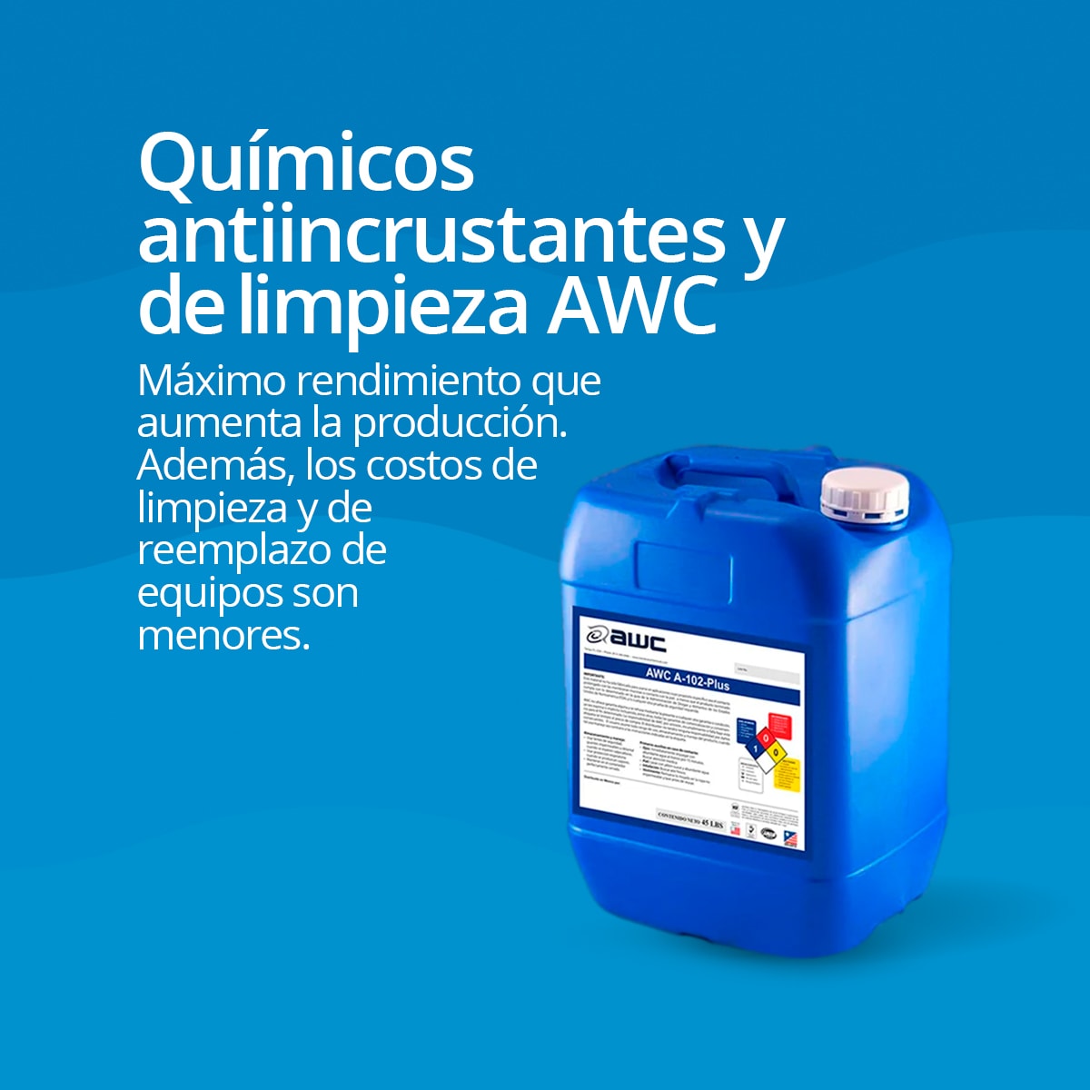 productos químicos tratamiento de agua